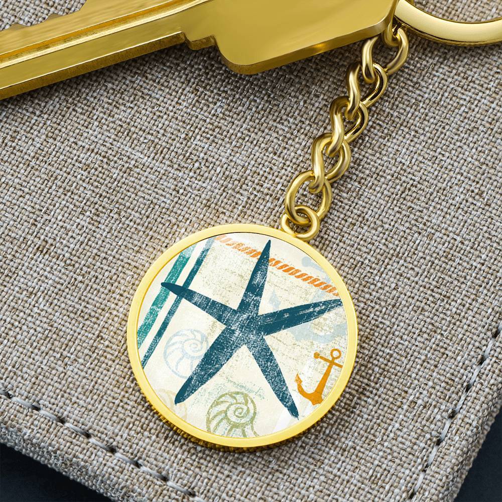 Beachy Starfish Keychain