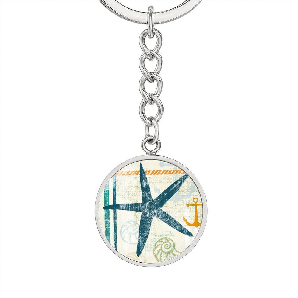 Beachy Starfish Keychain