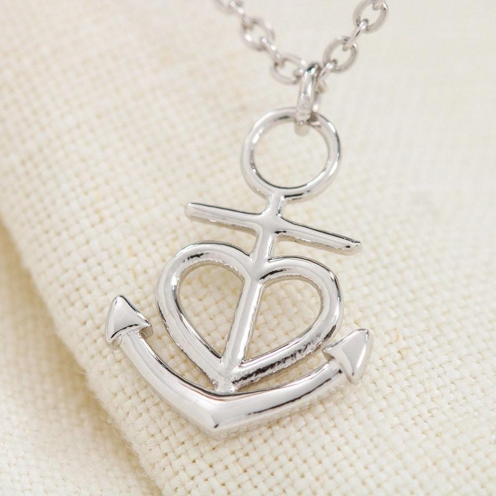 Best Friends Anchor and Heart Necklace