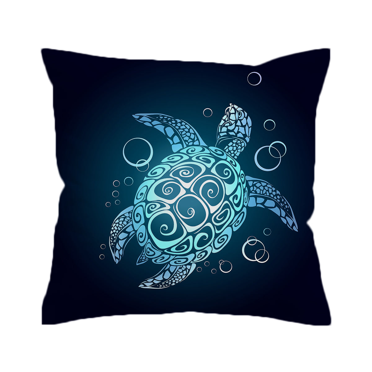 Black Turtle Twist Pillow Cover