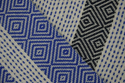 Blue and Black 100% Cotton Round Beach Towel