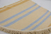 Blue and Yellow 100% Cotton Round Beach Towel