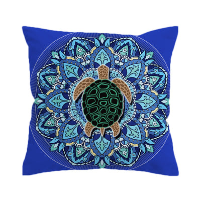 Blue Mandala Turtle Quilt Set