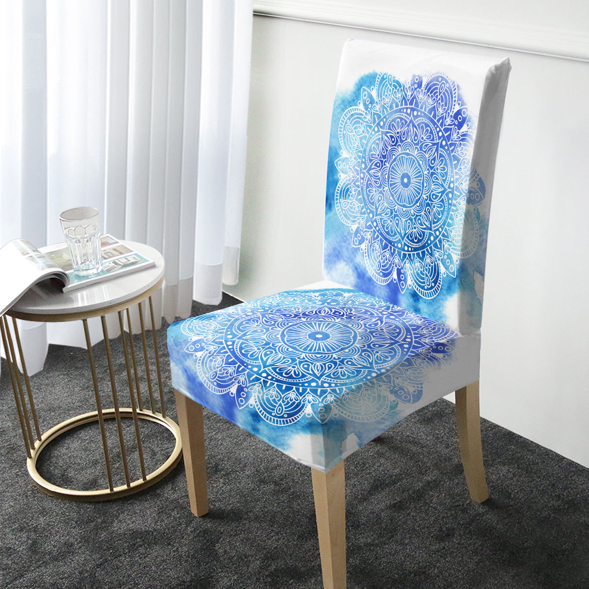 Mandala Hues Chair Cover