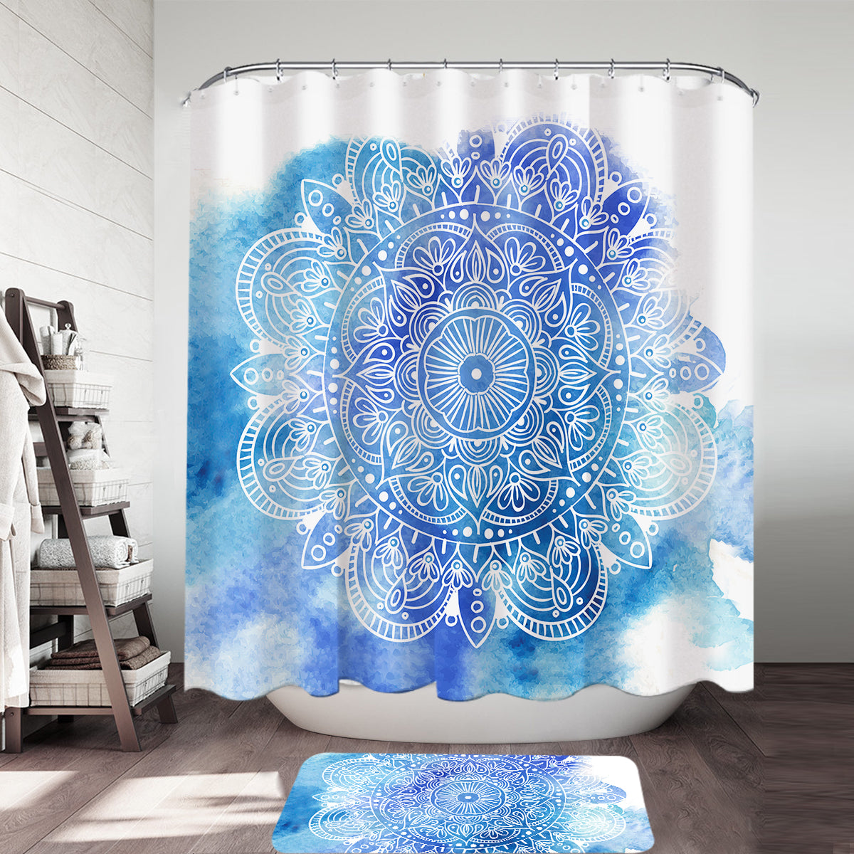 Mandala Hues Shower Curtain
