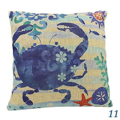 Blue Ocean Series Mix and Match Front and Back Print Pillow Cover