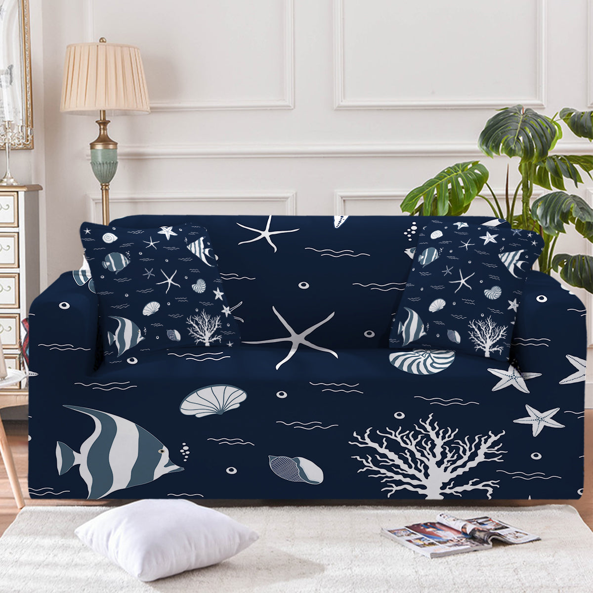 Blue Ocean Couch Cover