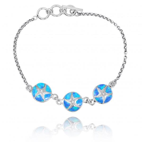 Flip-Flop Blue Opal Bracelet, Sterling Silver | Island Sun Jewelry Beach  Haven NJ