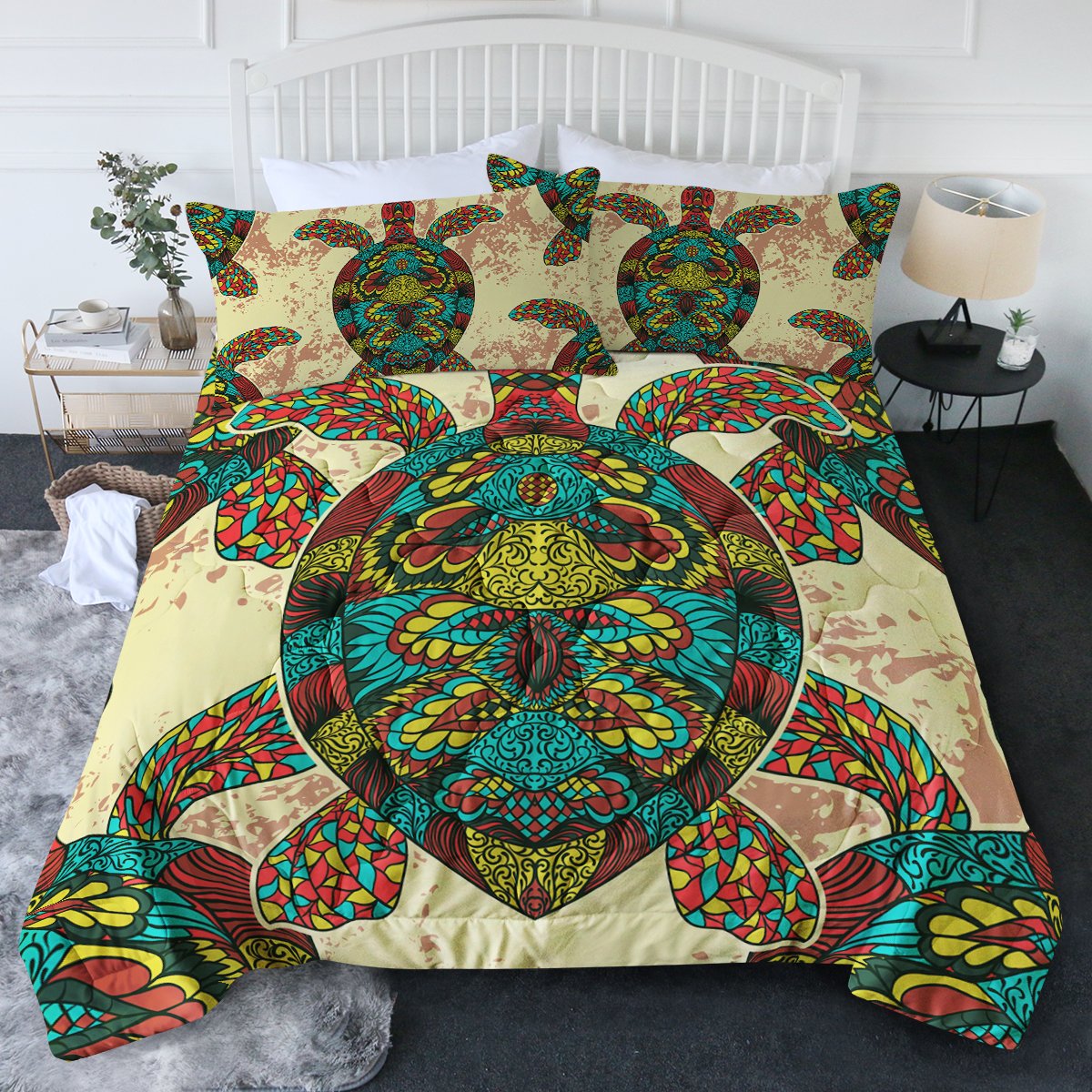 Bohemian Sea Turtle Comforter Set