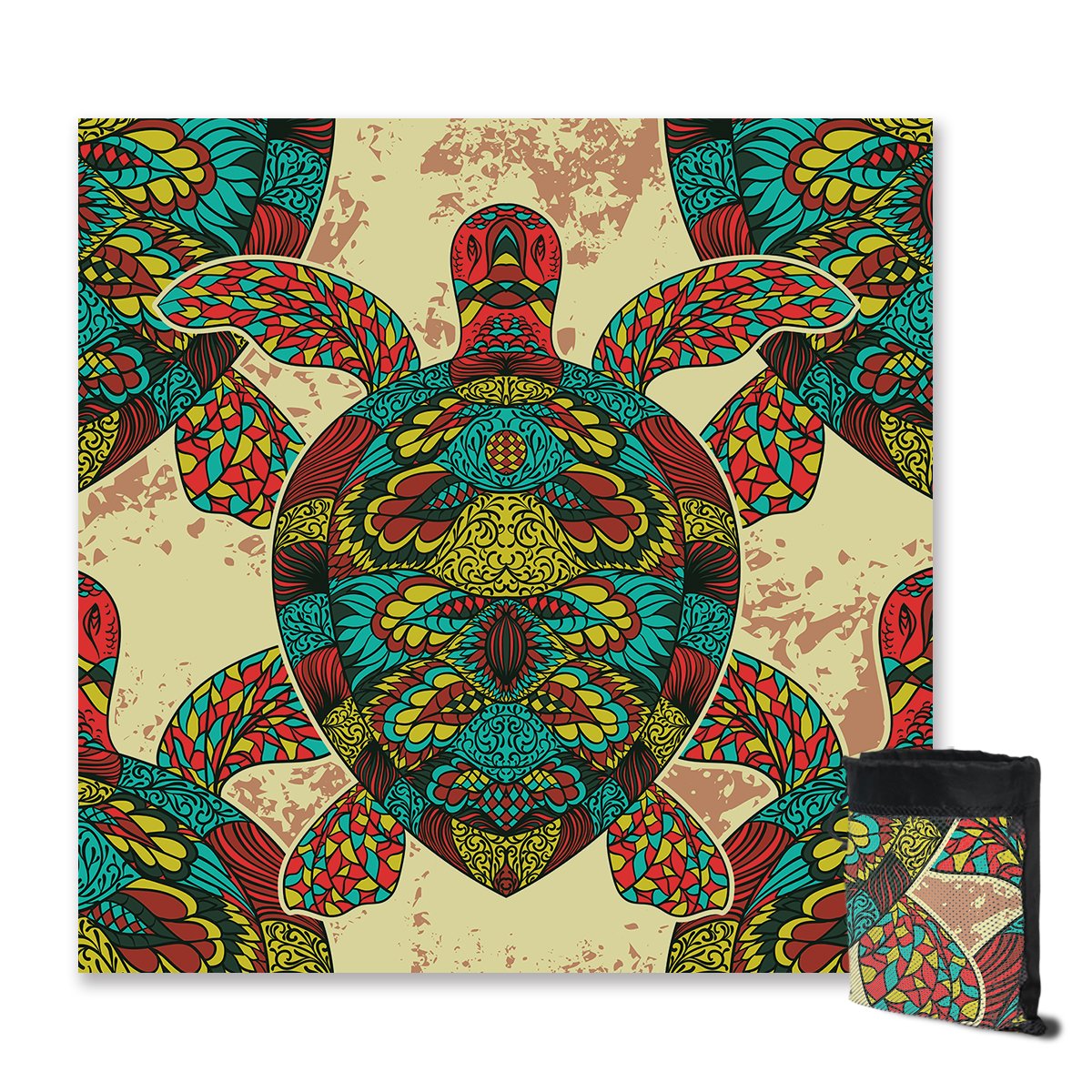 Bohemian Sea Turtle Sand Free Towel