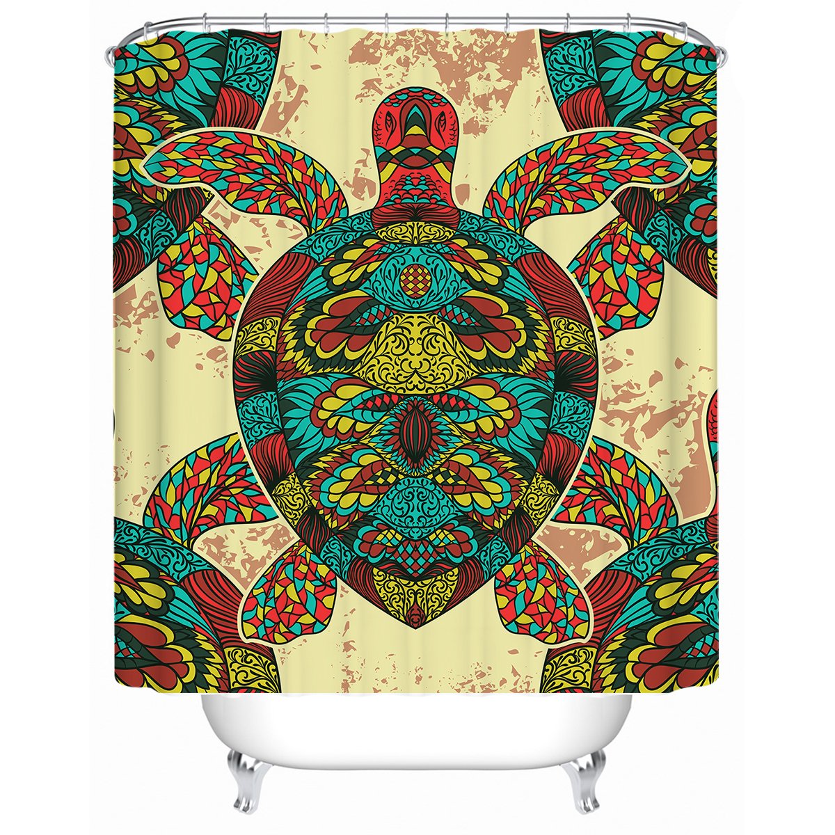 Bohemian Sea Turtle Shower Curtain