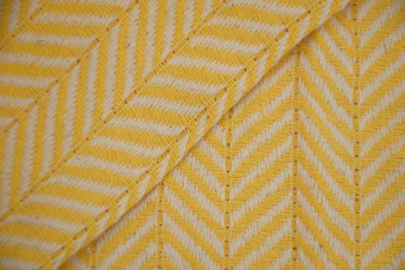 Bright Yellow 100% Cotton Round Beach Towel