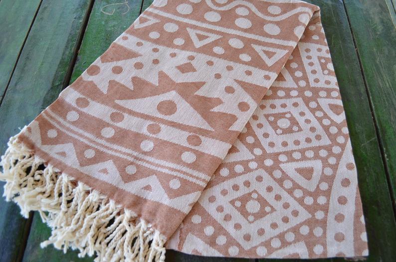 Brown Mandala 100% Cotton Towel