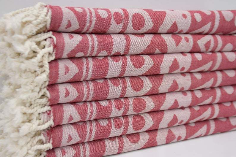 Burgundy Mandala 100% Cotton Towel
