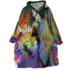 Tropical Hibiscus & Butterfly Wearable Blanket Hoodie