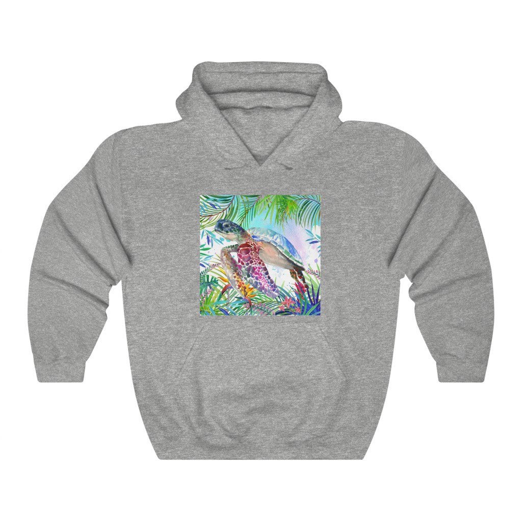 Tropical Sea Turtle Hooded Sweatshirt