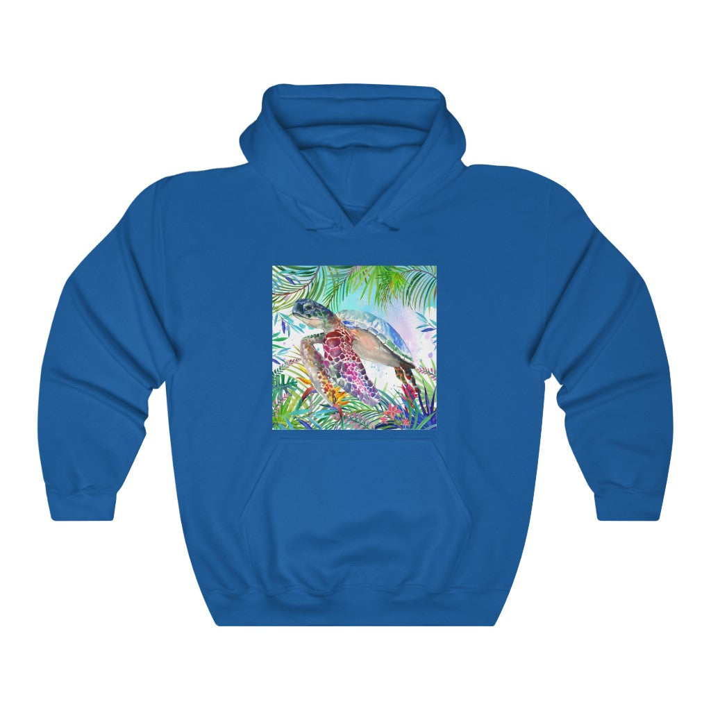 Tropical Sea Turtle Hooded Sweatshirt