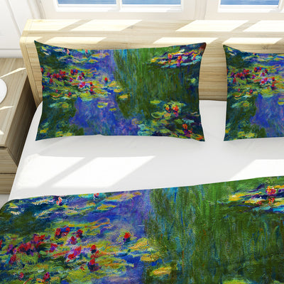 Claude Monet's Water Lilies Double Sided Bedcover Set