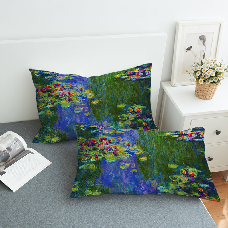 Claude Monet's Water Lilies Quilt Set