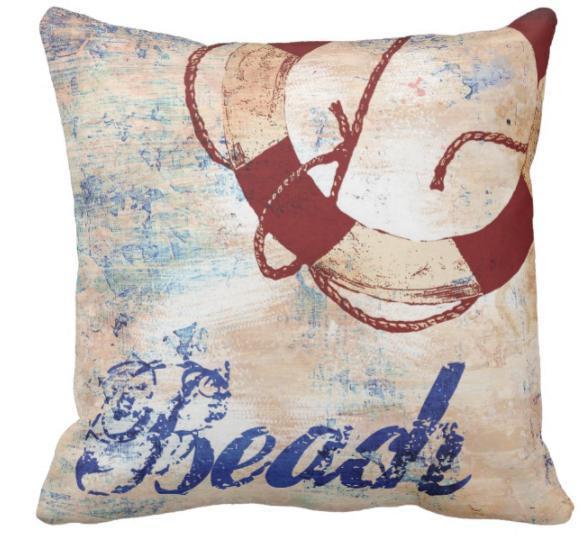 Coast Guard Beach Pillow Cover