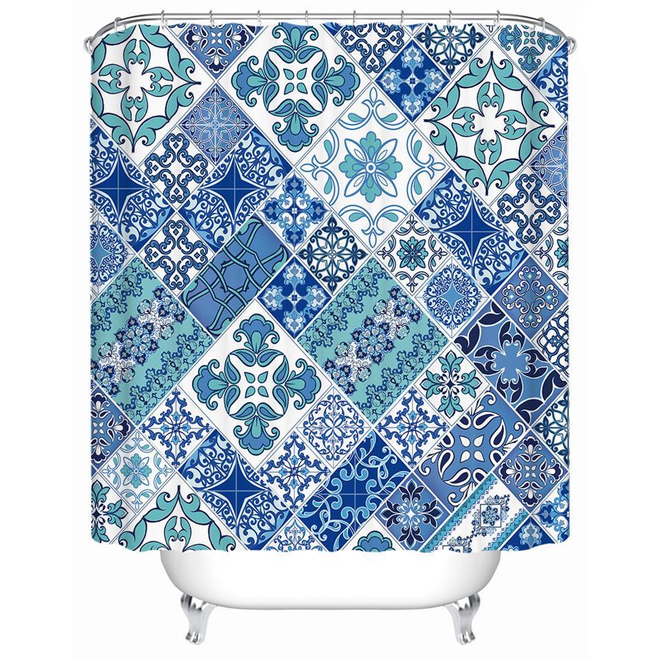 Coastal Mosaic Shower Curtain