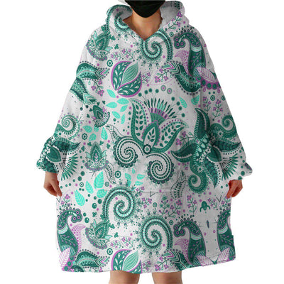Coastal Paisley Wearable Blanket Hoodie