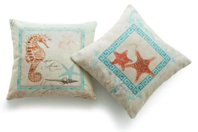 Coastal Seahorse Pillow Cover