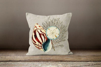 Coastal Conch Set of 4 Pillow Covers