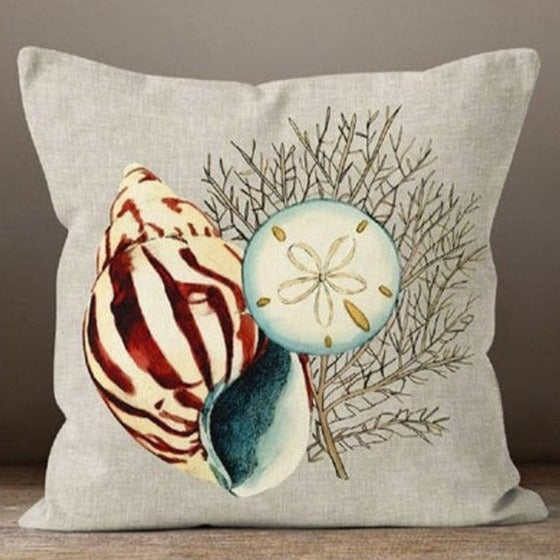 Coastal Conch Set of 4 Pillow Covers