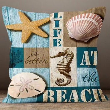 Coastal Quotes Set of 4 Pillow Covers