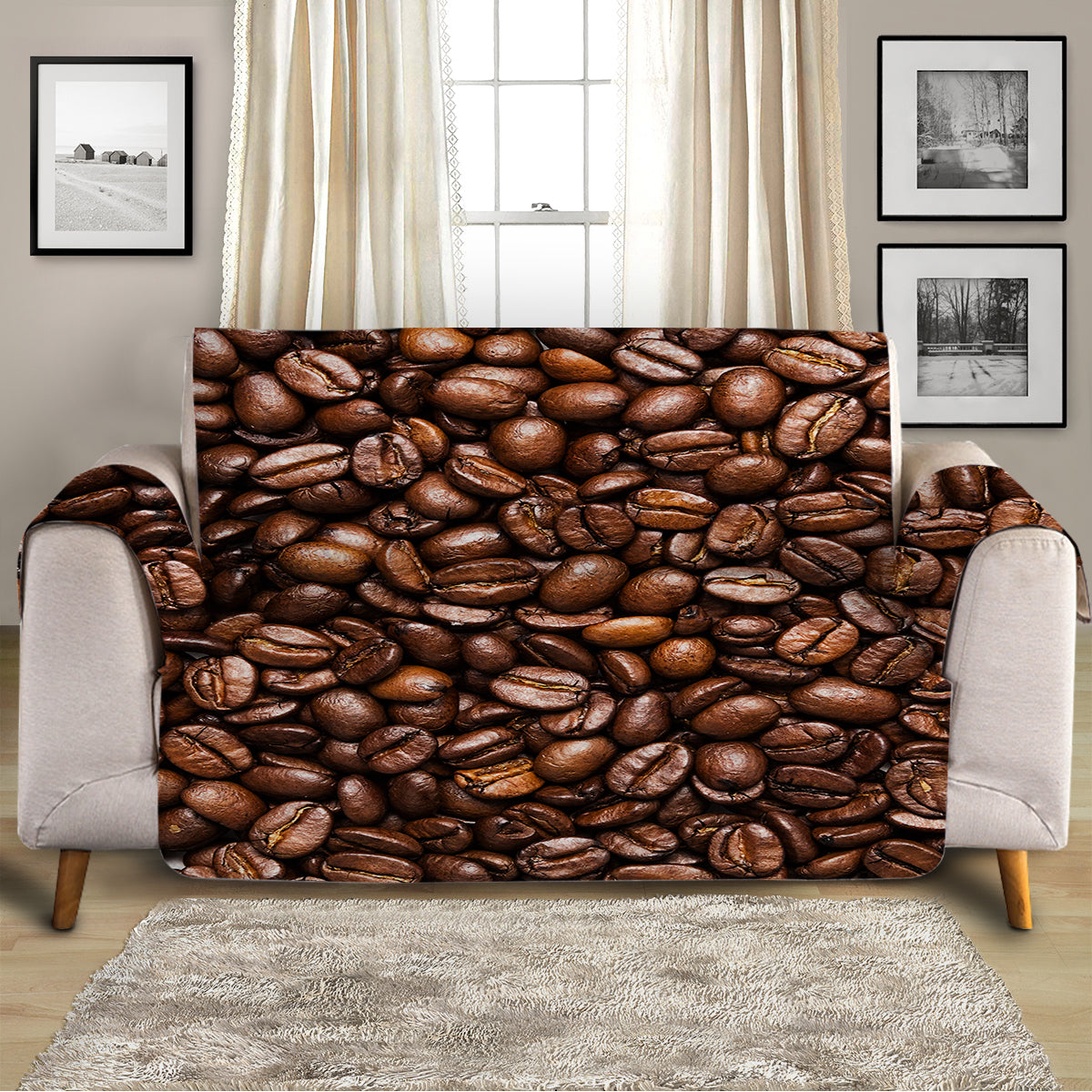 Coffee Passion Sofa Cover