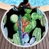 Colorful Cacti Round Beach Towel Collection