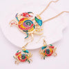 Colorful Crab Jewelry Set