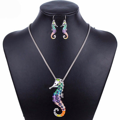 Colorful Seahorse Jewelry Set