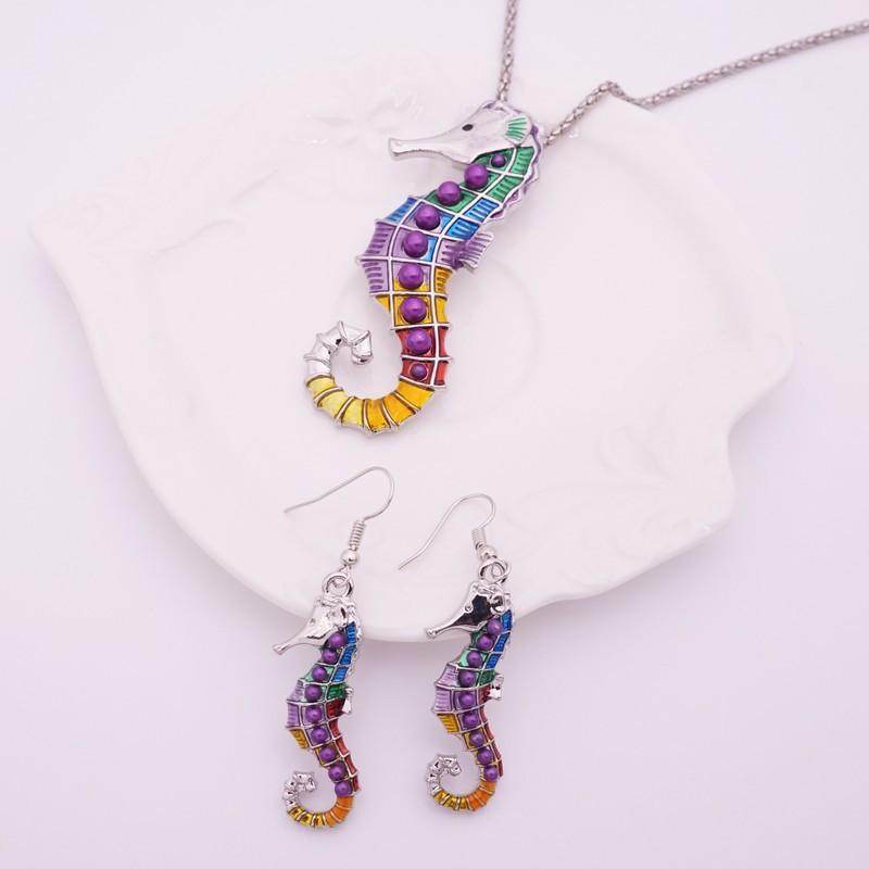 Colorful Seahorse Jewelry Set