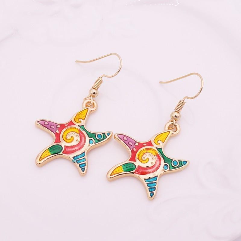 Colorful Starfish Jewelry Set