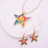 Colorful Starfish Jewelry Set