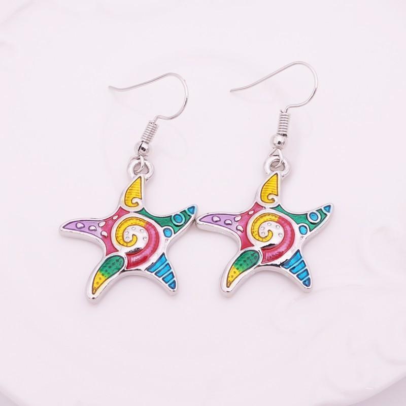 Colorful Starfish Jewelry Set