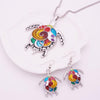 Colorful Turtle Jewelry Set