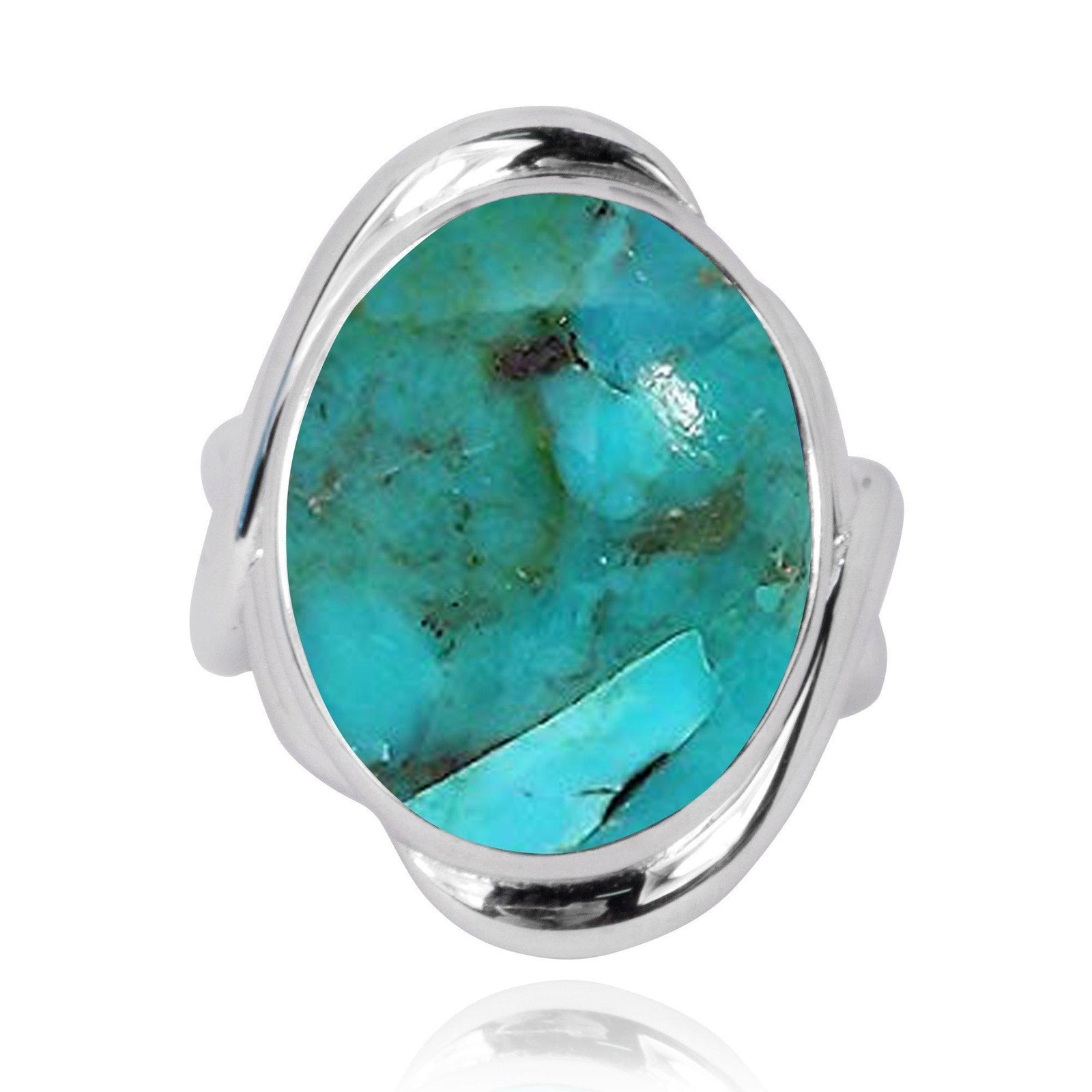Compressed Turquoise Cocktail Ring