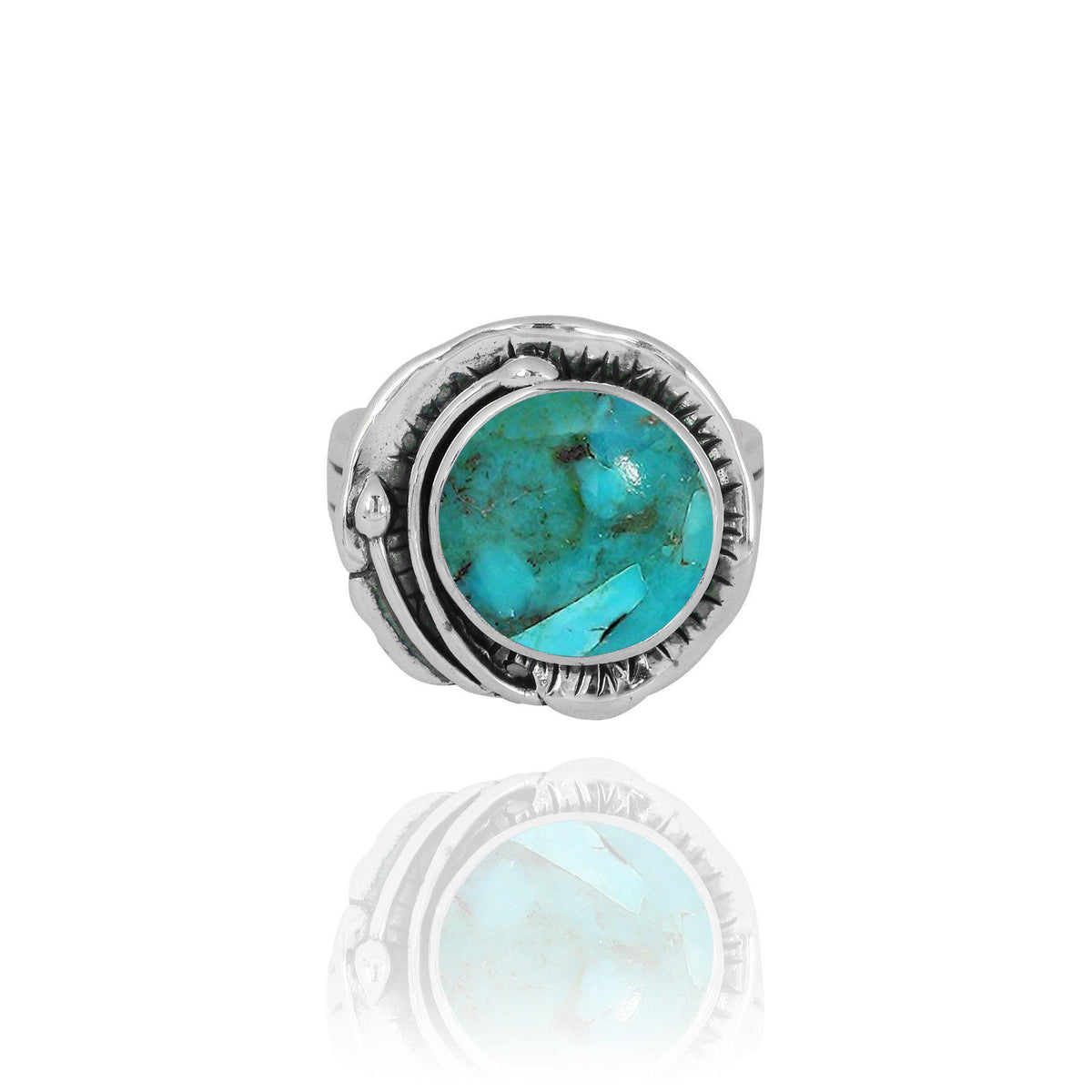 Compressed Turquoise Cocktail Ring
