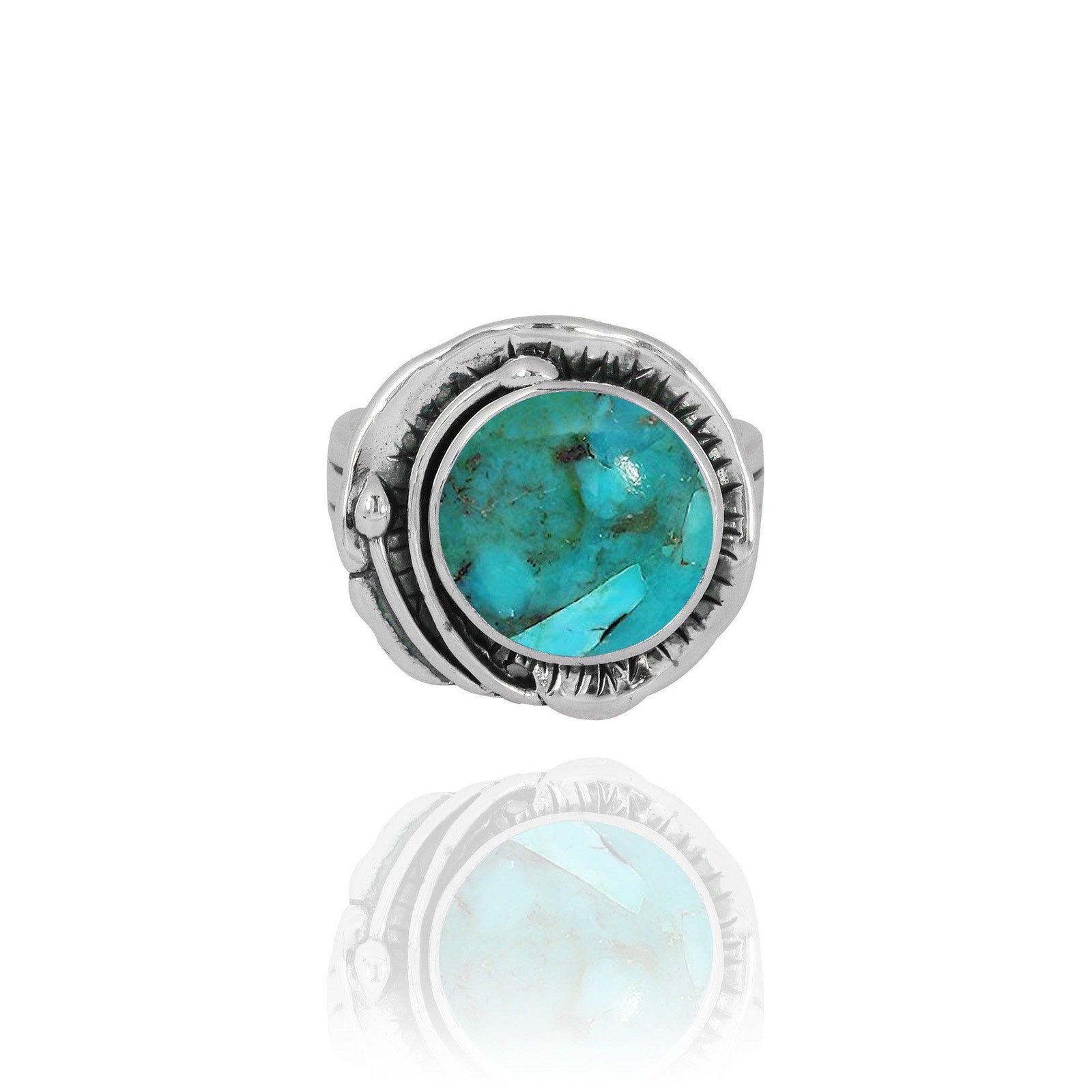Compressed Turquoise Cocktail Ring