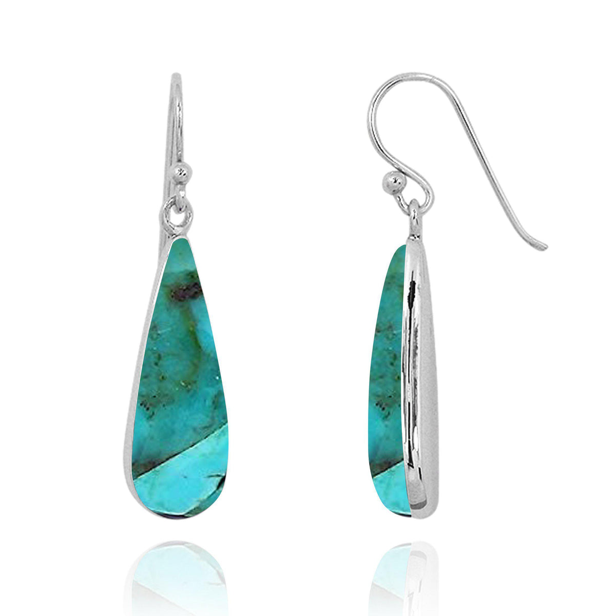 Compressed Turquoise Drop Earrings