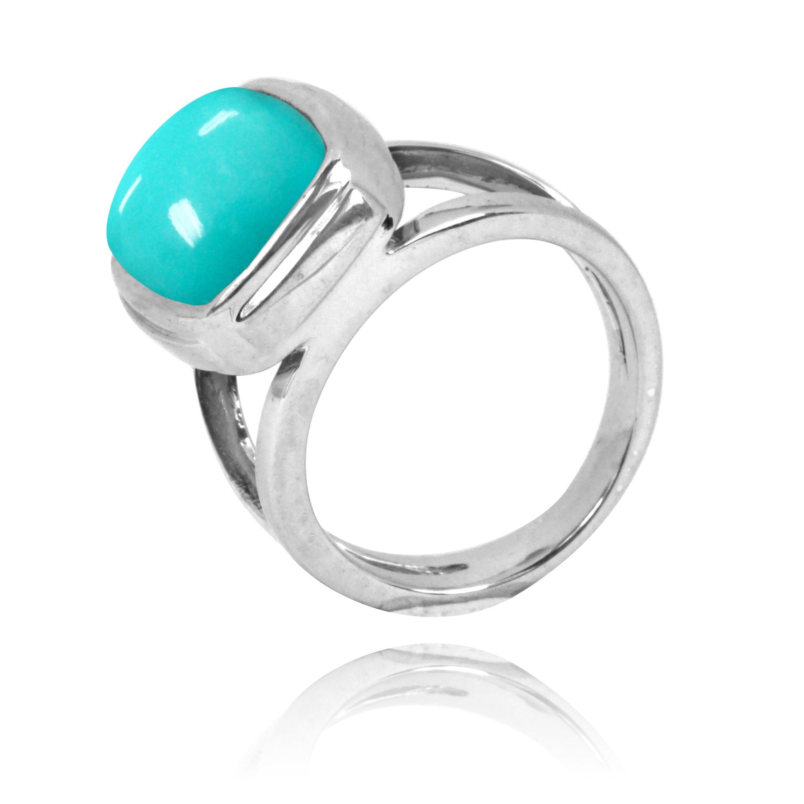 Compressed Turquoise Gemstone Ring