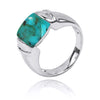 Compressed Turquoise Gemstone Ring
