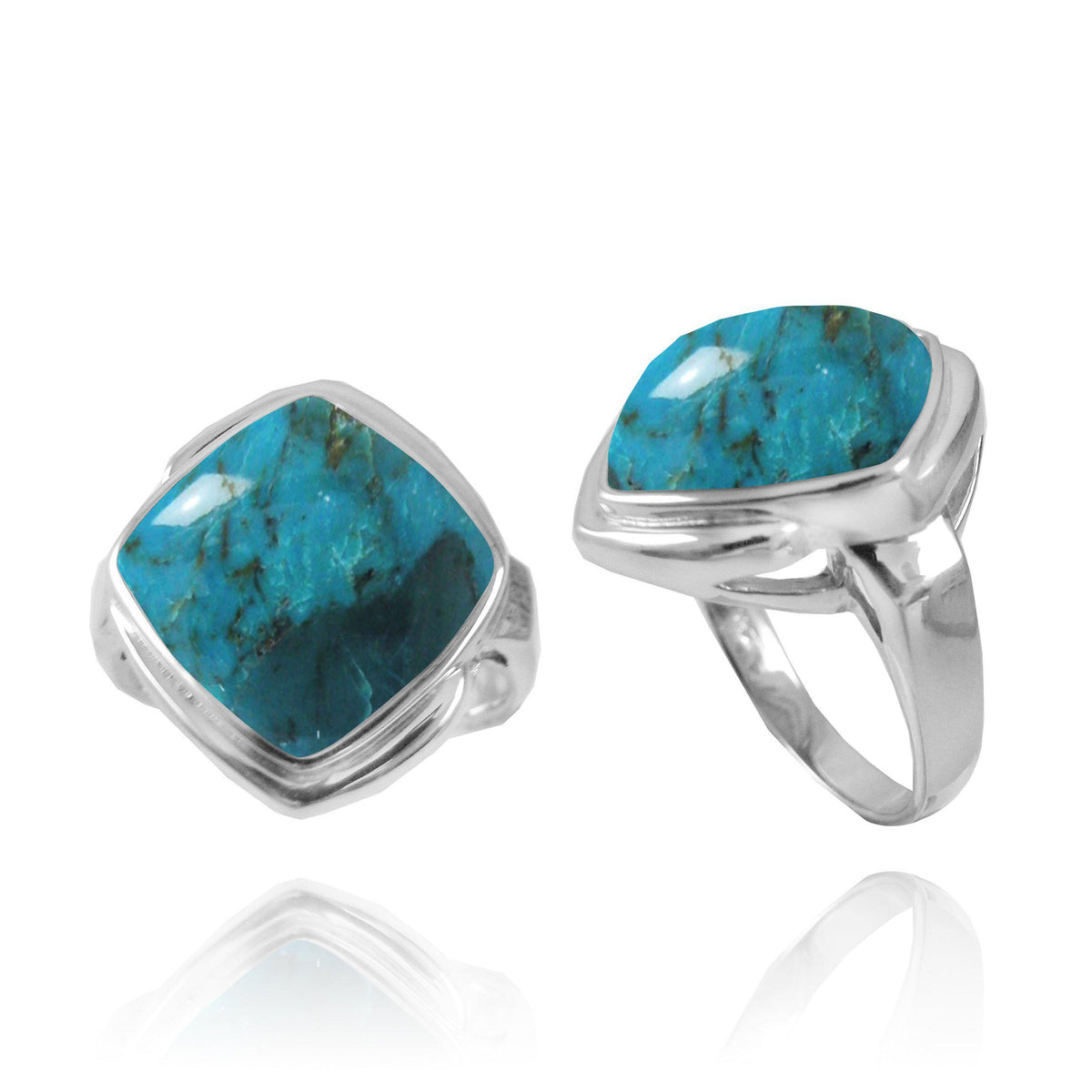 Compressed Turquoise Gemstone Ring