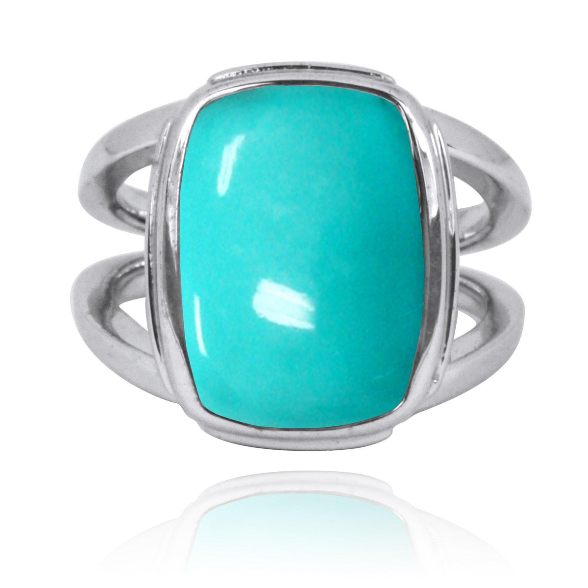 Compressed Turquoise Gemstone Ring