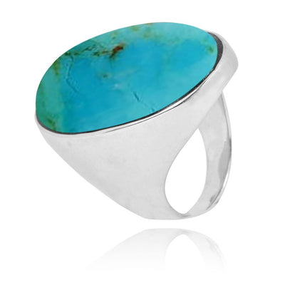 Compressed Turquoise Statement Ring