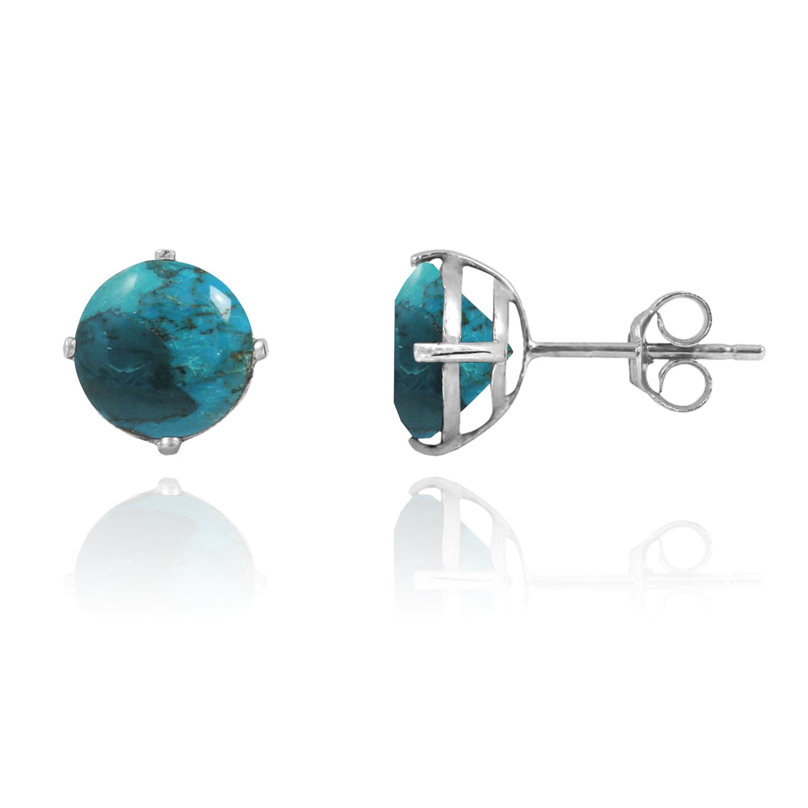 Compressed Turquoise Stud Earrings