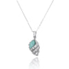 Conch Shell Pendant Necklace with Larimar